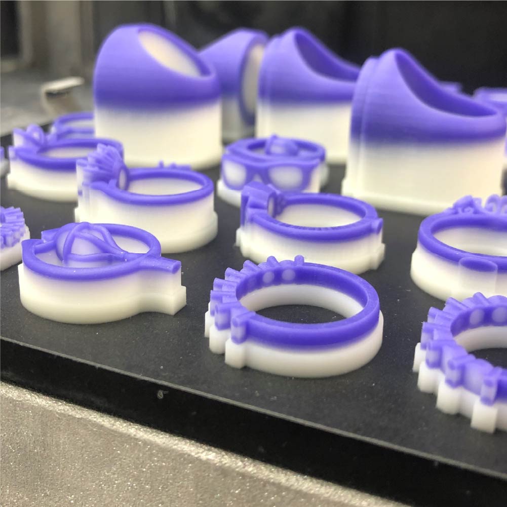 Projet 2500W wax print for platinum casting